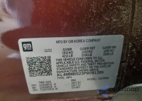 2023 Buick Encore Gx Preferred from USA, damaged, VIN KL4MMBS23PB091385